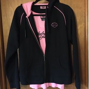 Harley Davidson Hoodie and Tank Top- XL Like New!